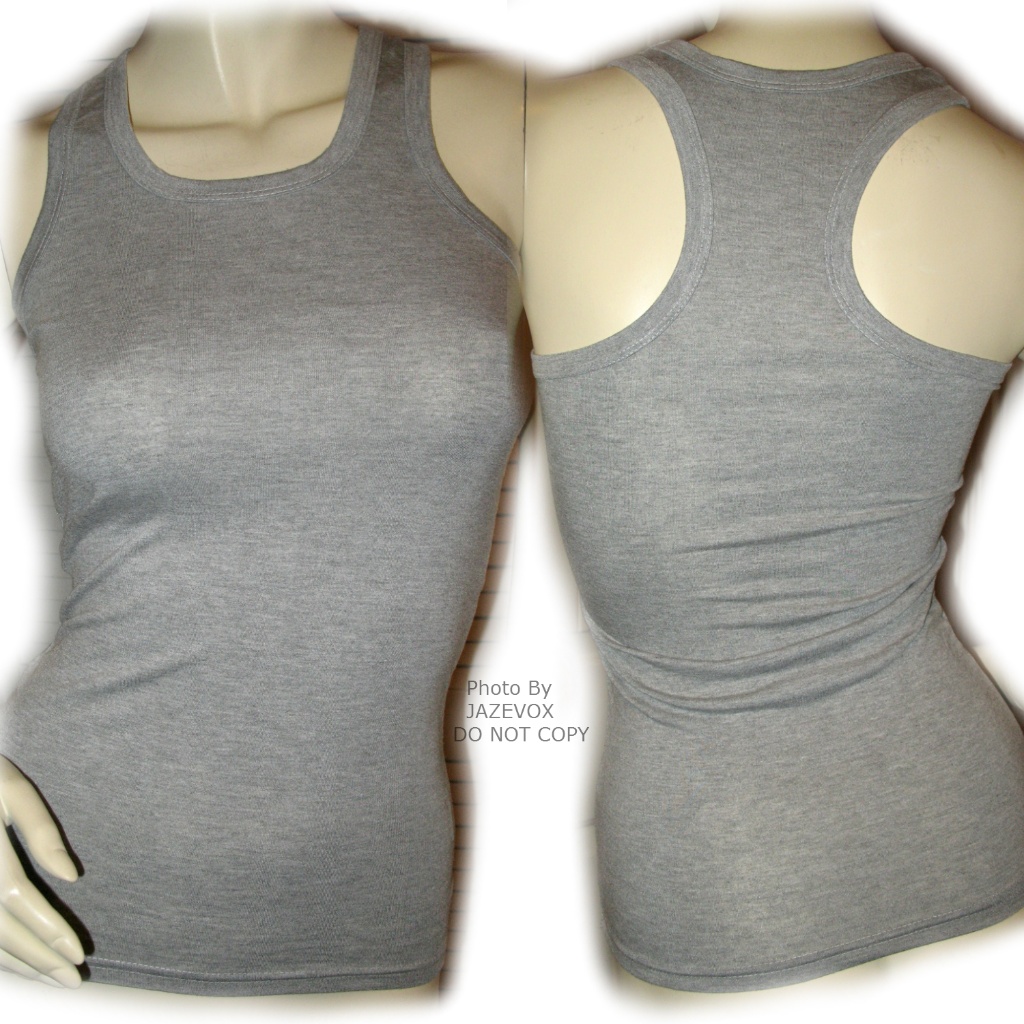 New Y2k 2000s Gray Racerback Tank Top S Sleeveless Streetwear Surfer/Skater Chic